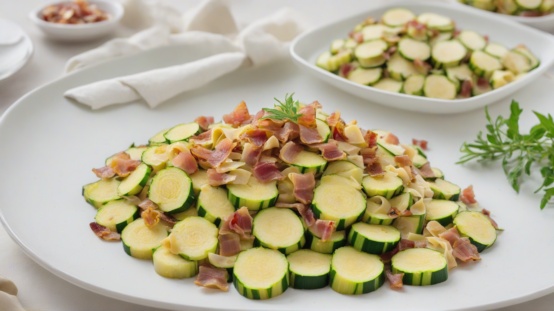 pasta con zucchine e pancetta